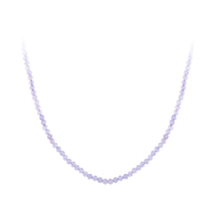 Small Beaded Amethyst Necklace For Girls