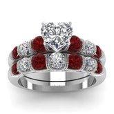 Minorra's January Promise: Garnet Birthstone Heart-Cut Ring