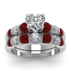 Minorra's January Promise: Garnet Birthstone Heart-Cut Ring