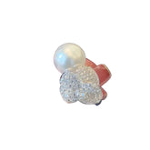 Luxury Petals Big Pearl Ring
