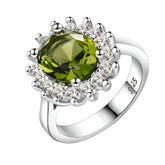 Vintage Peridot and Zircon Ring