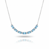 New natural Topaz necklaces with beautiful color and fashionable women's 925 Sterling Silver
