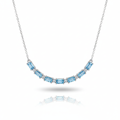 New natural Topaz necklaces with beautiful color and fashionable women's 925 Sterling Silver