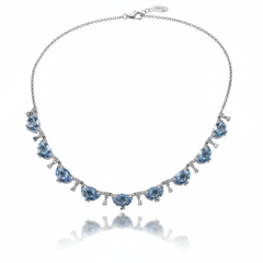 SACE GEMS S925 Sterling Silver Certified 4*6MM Natual Topaz Pendant Necklaces for Womne Engagement Cocktail Party Fine Jewelry