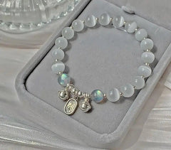 Jewelry Women's New Moonlight Crystal Bracelet Opal Aquamarine Light Luxury Leaf Elastic Bracelet