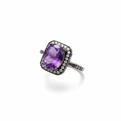Luxurious S925 Amethyst Ring for Aquarius