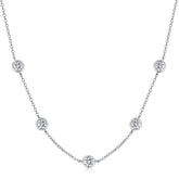 Original 925 Silver Diamond Choker Chain Necklace for Women