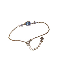 Light Luxury Sapphire Bracelet for Women Classic Style Elliptic Exquisite and Fresh Bangles Charms Silver Jewelry Gift