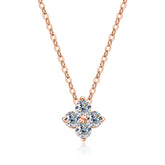 Diamond Cluster Flower Pendant Necklace for Aries