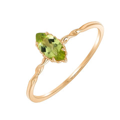 LAMOON August Birthstone Natrual Peridot Ring For Women Gemstone Ring 925 Sterling Silver Gold Plated Fine Jewelry Accessories