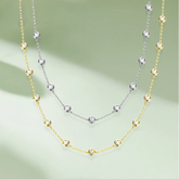 Moissanite Beaded Diamond Choker Necklace