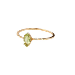 LAMOON August Birthstone Natrual Peridot Ring For Women Gemstone Ring 925 Sterling Silver Gold Plated Fine Jewelry Accessories