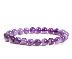 Trendy Natural Amethyst Bead Bracelets - Yoga Healing Wrist Gift