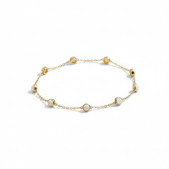 925 Sterling Silver Temperament Imitation Opal Bracelets for Women Birthday Party Gift Fine Jewelry