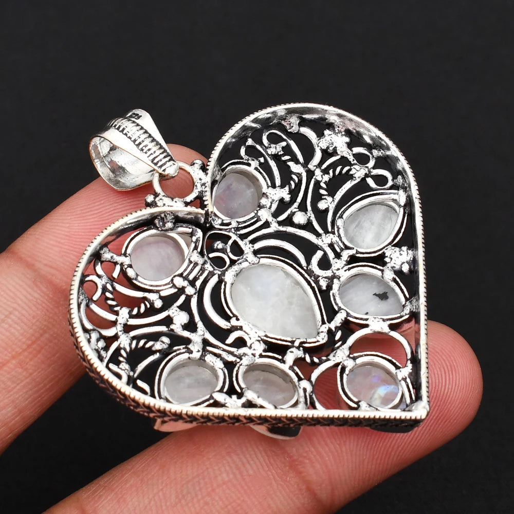 Genuine Moonstone Pendant Women Jewelry gift
