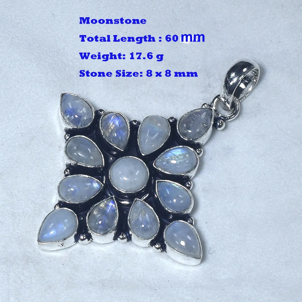 Genuine Moonstone Pendant Women Jewelry gift