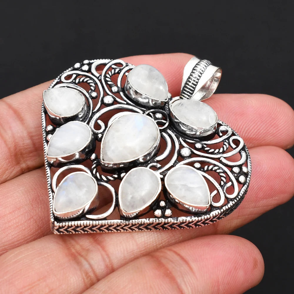 Genuine Moonstone Pendant Women Jewelry gift