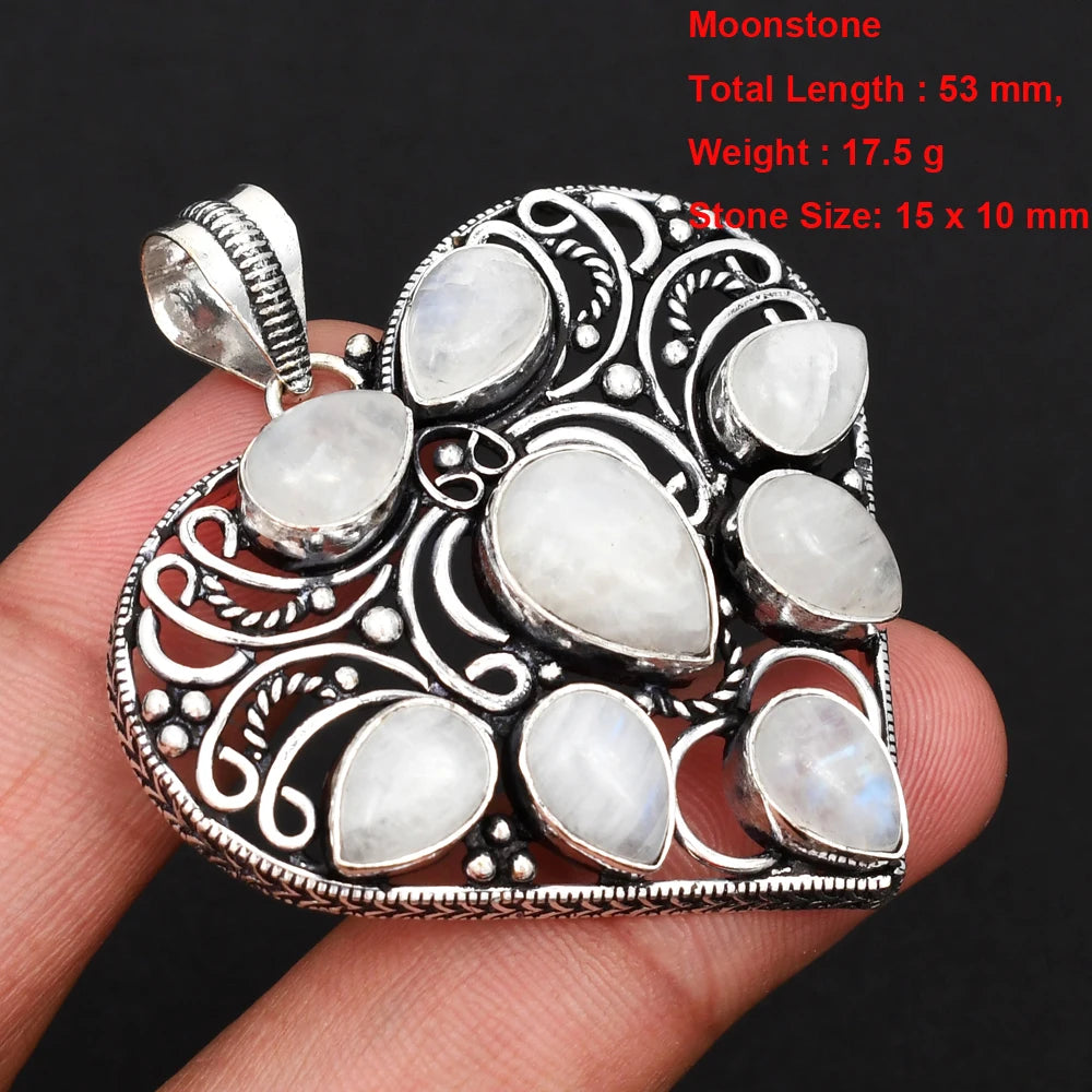 Genuine Moonstone Pendant Women Jewelry gift