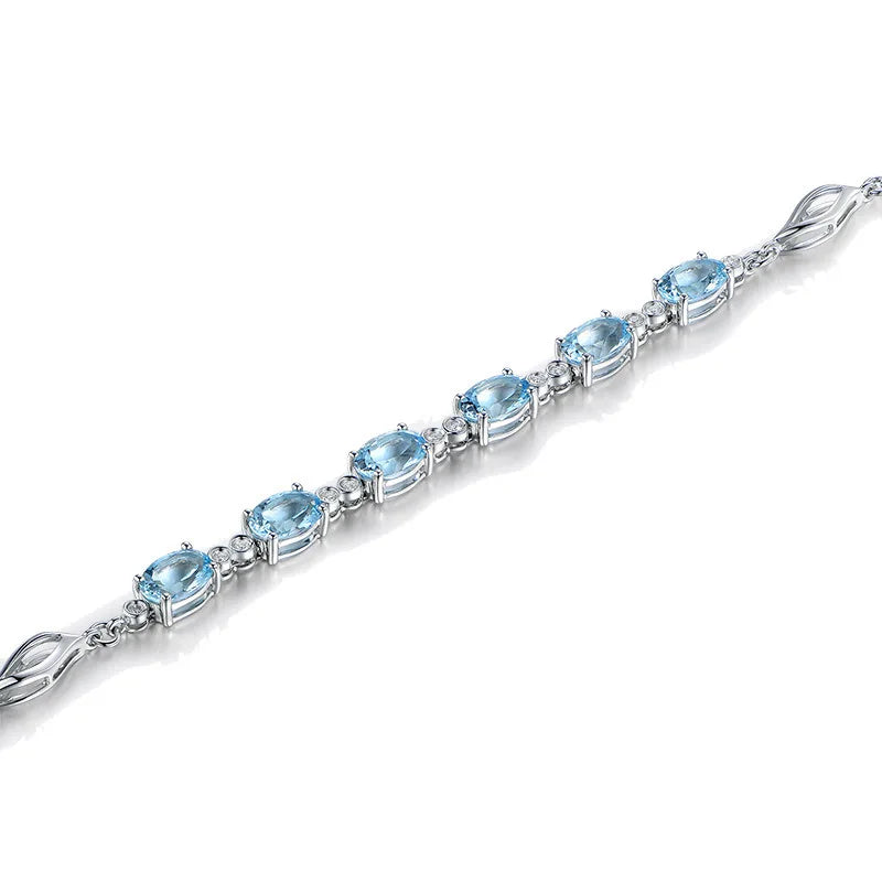 Aquamarine Charm Bracelet