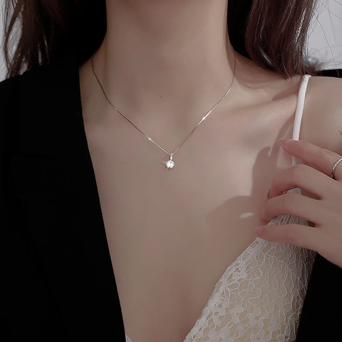 925 Sterling Silver Water Drop Necklace