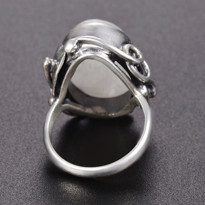 Natural Moonstone 925 Sterling Silver Ring