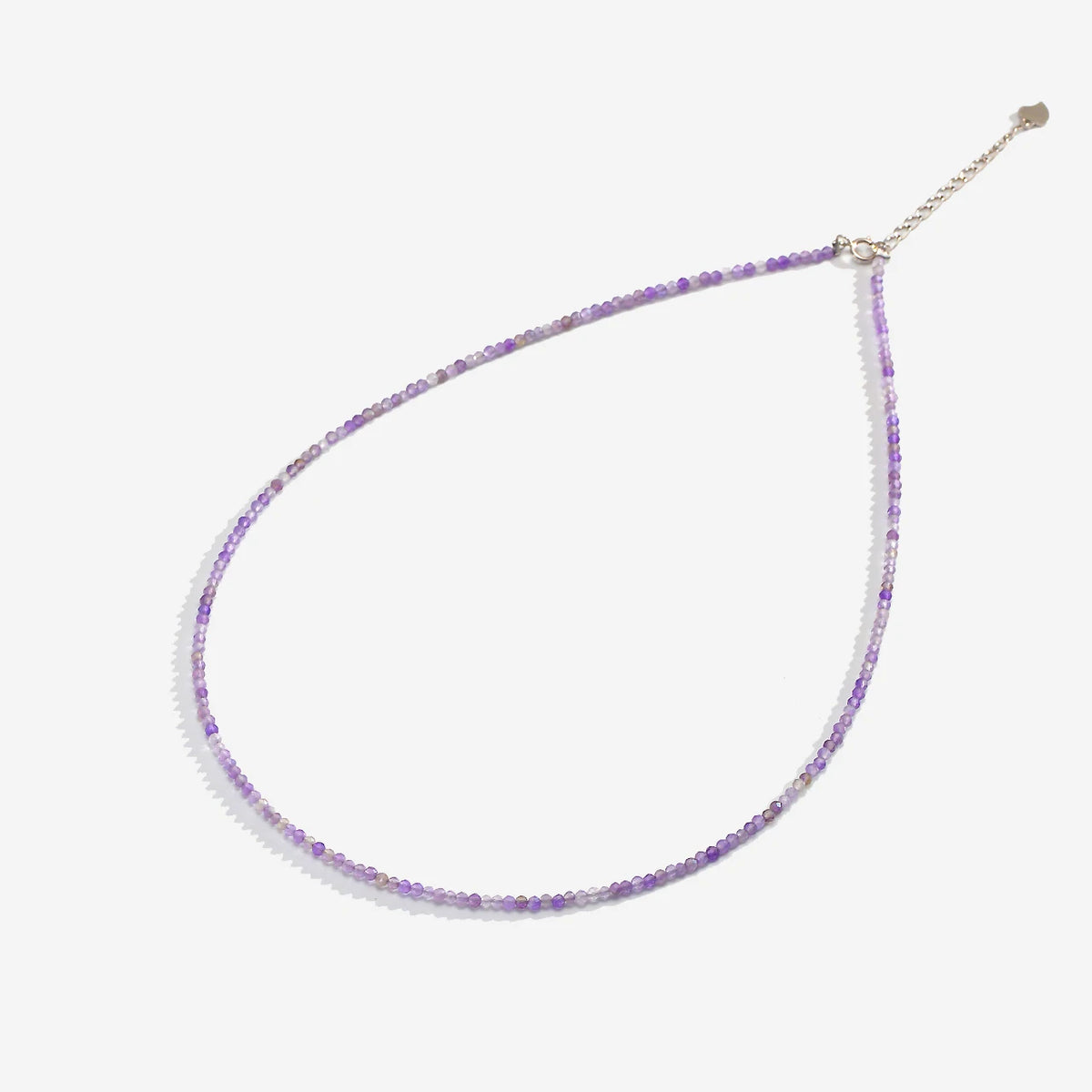 Natural Stone Necklace Spinel/Lapis Lazul/Amazonite/Amethy/Tourmaline/Amethyst  Ketting 2MM Silver 925 Jewelry for Collier Femme