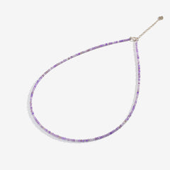 Natural Stone Necklace Spinel/Lapis Lazul/Amazonite/Amethy/Tourmaline/Amethyst  Ketting 2MM Silver 925 Jewelry for Collier Femme