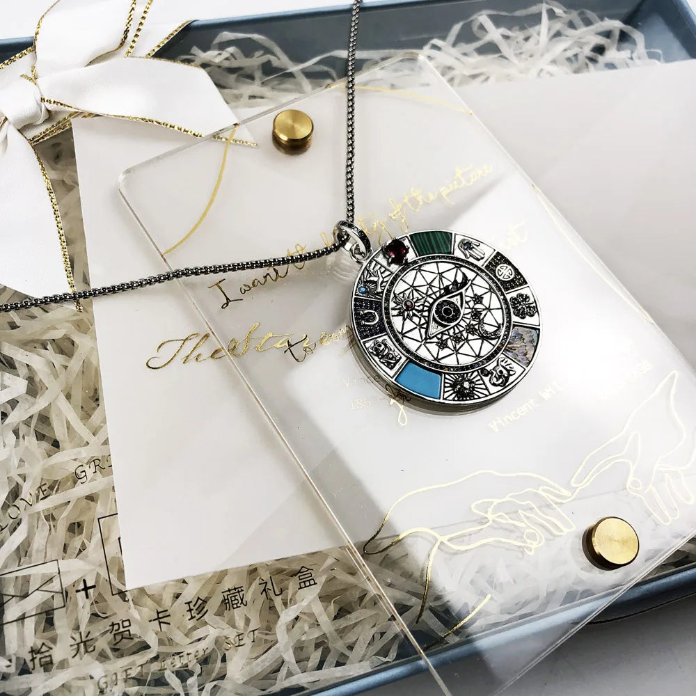 925 Sterling Silver Turquoise Amulet Necklace