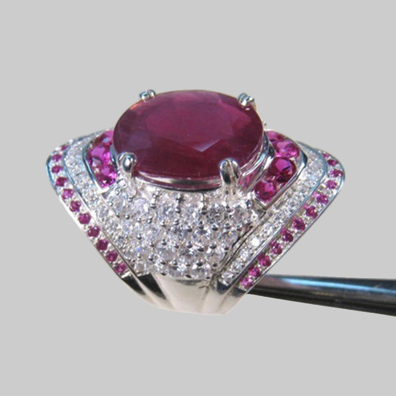 925 Sterling Silver Ruby Ring