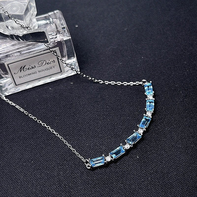 New natural Topaz necklaces with beautiful color and fashionable women's 925 Sterling Silver