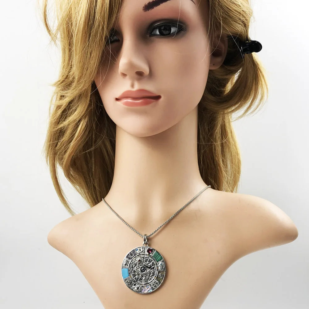 925 Sterling Silver Turquoise Amulet Necklace