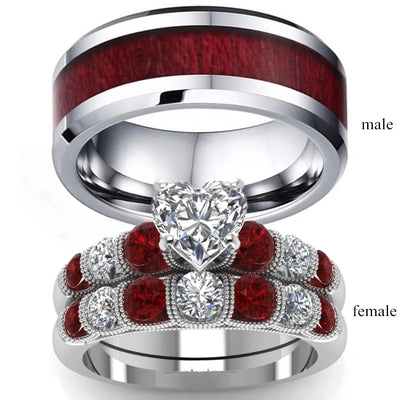 Minorra's January Promise: Garnet Birthstone Heart-Cut Ring