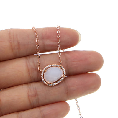 Asymmetry Stone Moonstone Necklace