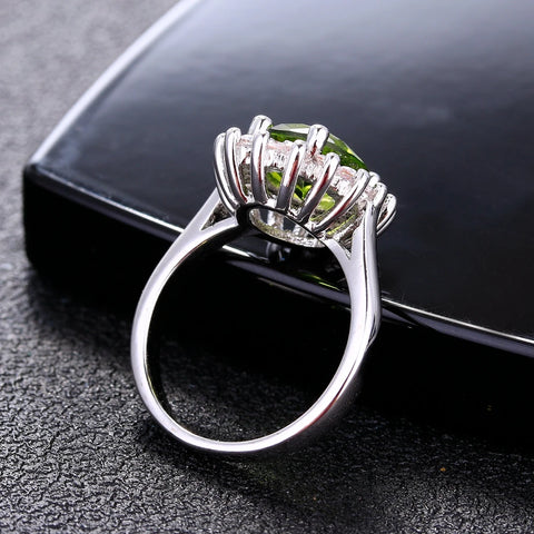 Vintage Peridot and Zircon Ring