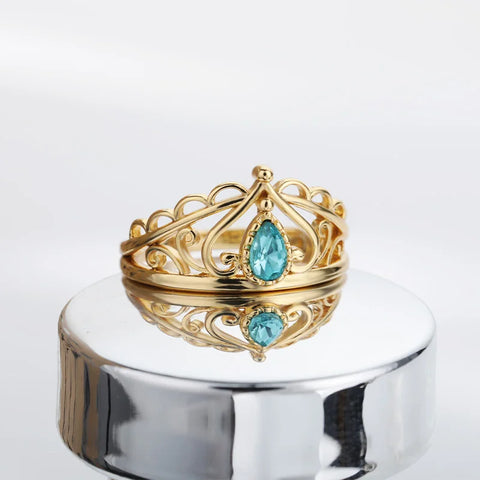 Vintage Opal Lotus Rings for Women and Teens