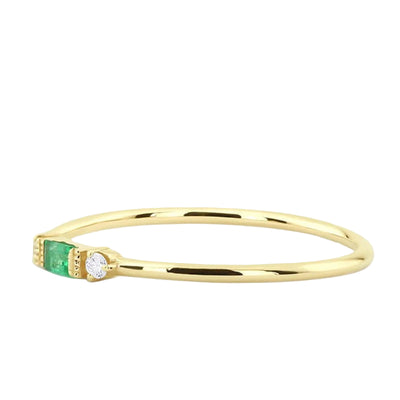 Fashion 925 Sterling Silver Ring Emerald Zircon Ring For Woman Charm Jewelry Gift