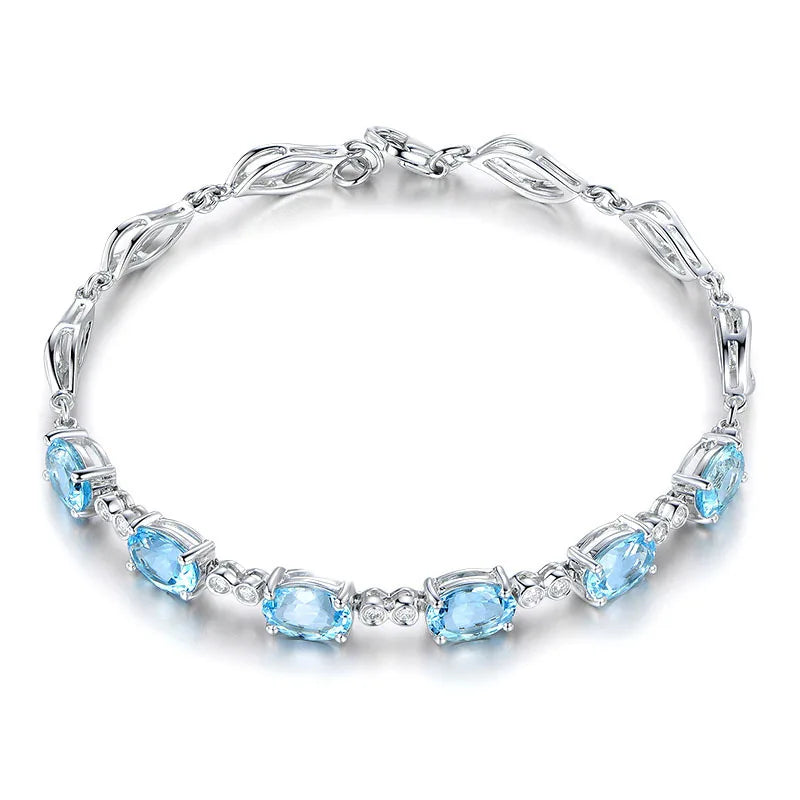Aquamarine Charm Bracelet