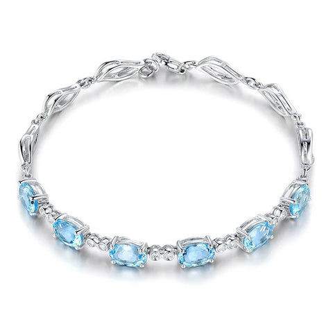 Aquamarine Charm Bracelet