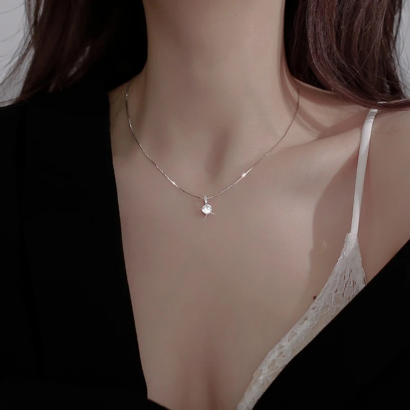 925 Sterling Silver Water Drop Necklace