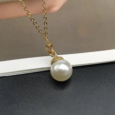 Summer Shell Imitation Pearl Pendant Necklace