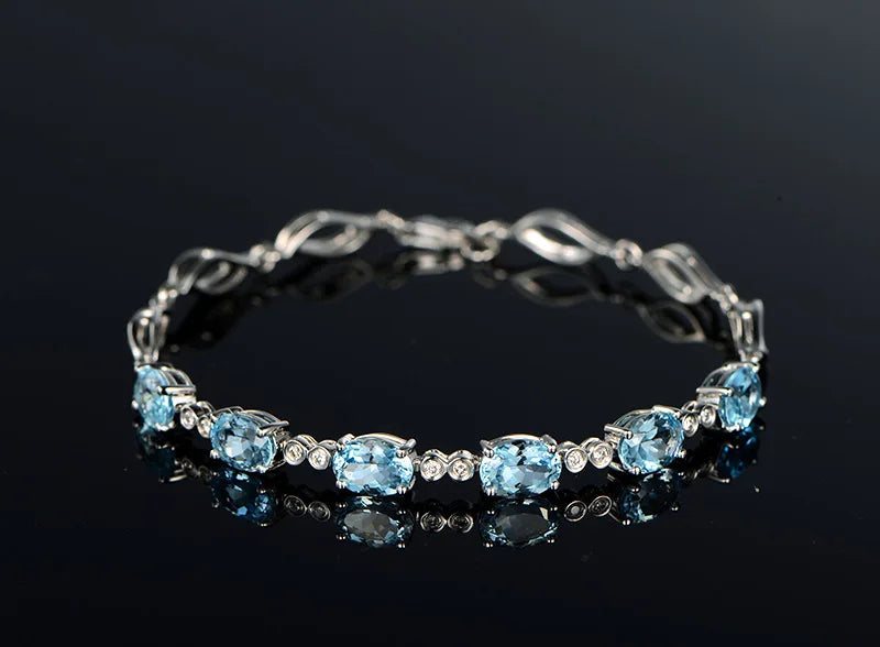 Aquamarine Charm Bracelet