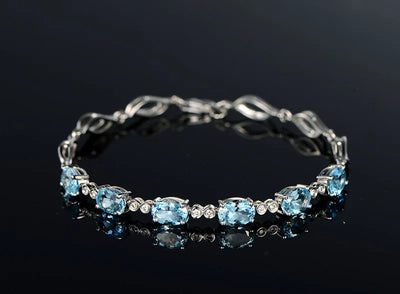 Aquamarine Charm Bracelet