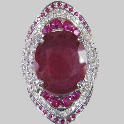 925 Sterling Silver Ruby Ring