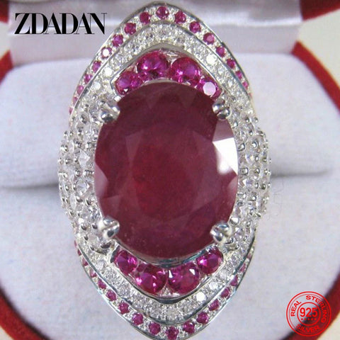 925 Sterling Silver Ruby Ring