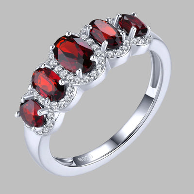 January Garnet Birthstone Ring
