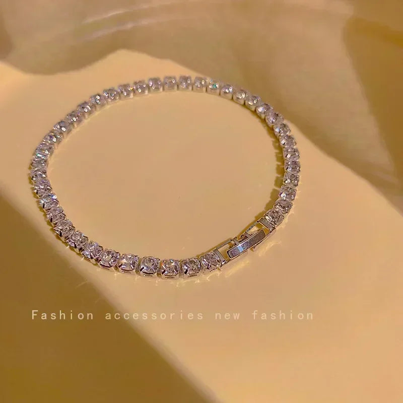 Exquisite Opal Tulip Zircon Bracelet for Women Fashionable Personalized Daily Accessory Party Jewelry Birthday Anniversary Gifts