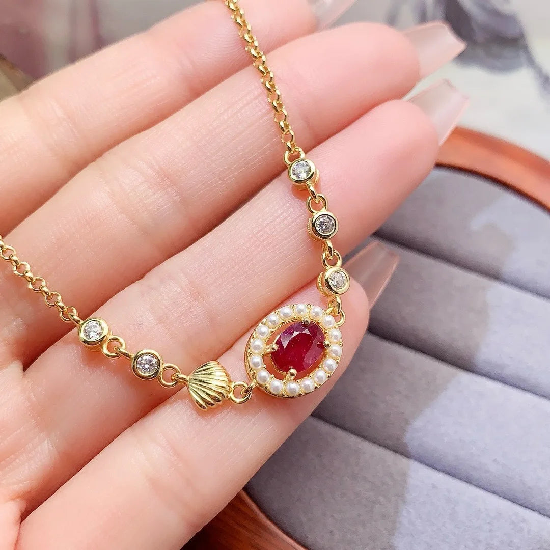 Exquisite Design Ruby Bracelet Sophisticated Women’s Fashion Jewelry Luxury Gift Wear