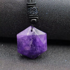 Energy Stone Healing Amethyst Pendant Necklace for Women