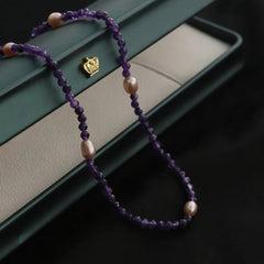 Amethyst necklace Korean Style Women