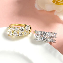 Moissanite Rings for Women Sparkling Flawless